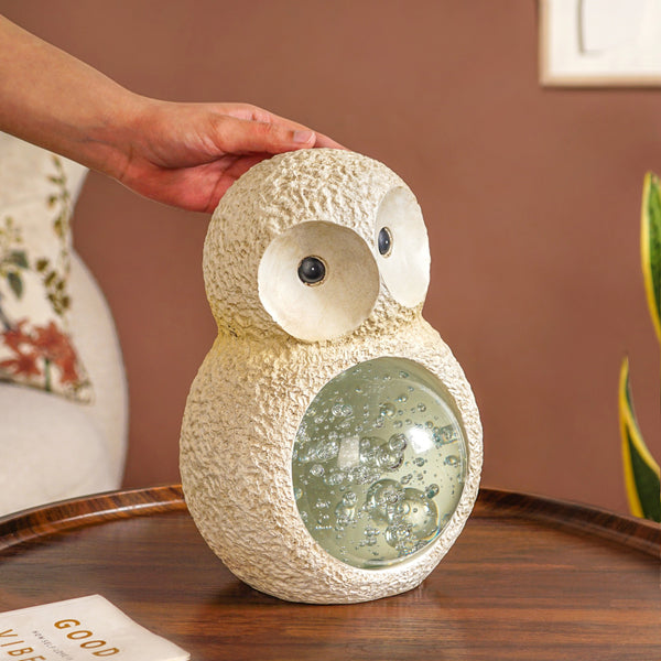 Owl Crystal Belly Tabletop Accent Large