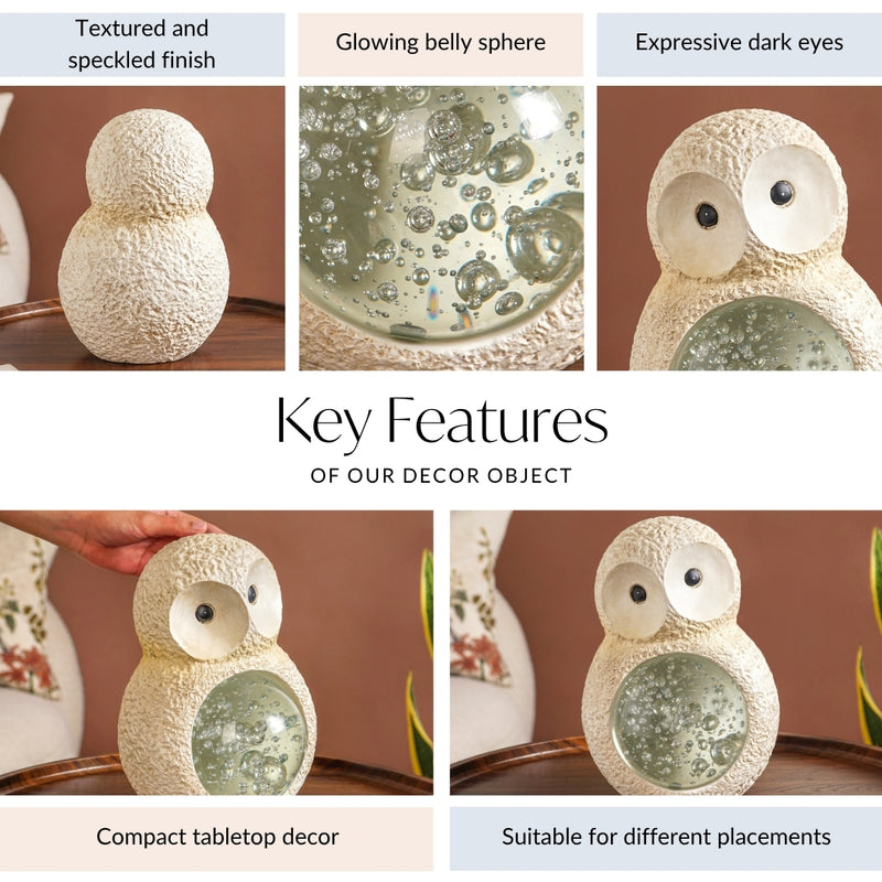 Whimsical Owl Tabletop Accent