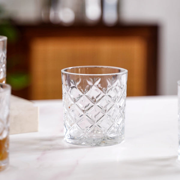 Scotch Glass Crosshatch Pattern Set Of 6 240ml