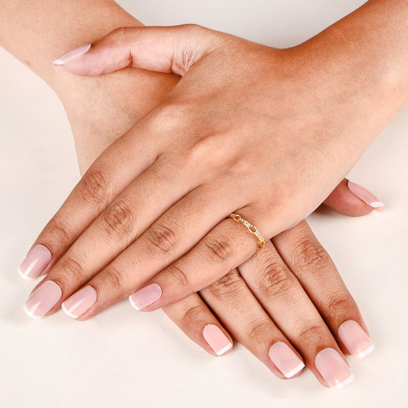 Whispering Shine Dainty Gold Ring