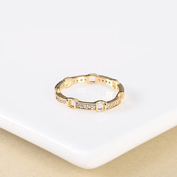 Whispering Shine Dainty Gold Ring