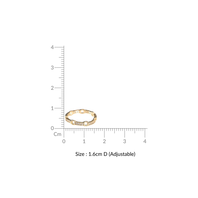 Whispering Shine Dainty Gold Ring