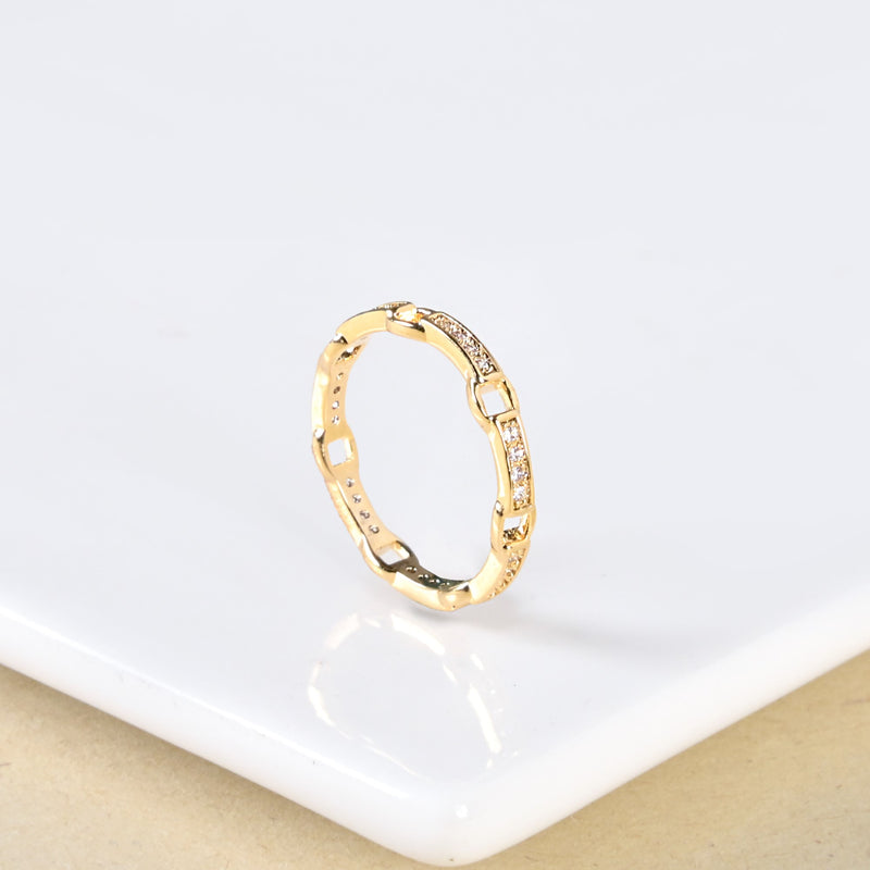 Whispering Shine Dainty Gold Ring