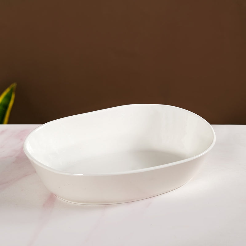 White 3 Tier Ceramic Fruit Bowl With Stand