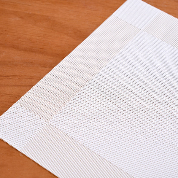 White Beige Reversible Dining Table Mats Set Of 6