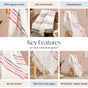 White Chevron Pattern Pure Cotton Throw Blanket