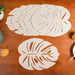 White Laser Cut Monstera Leaf Table Mat Set Of 6