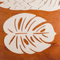 White Laser Cut Monstera Leaf Table Mat Set Of 6