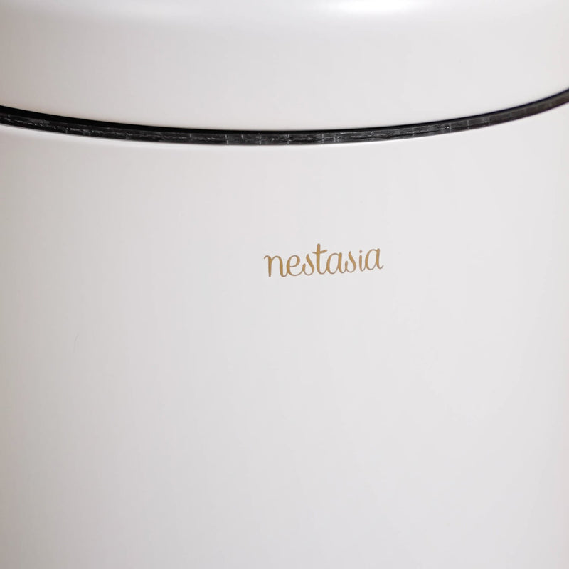 White Metal Dustbin With Removable Bucket 5000ml