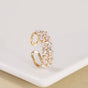 White Pearl Blossom Gold Ring