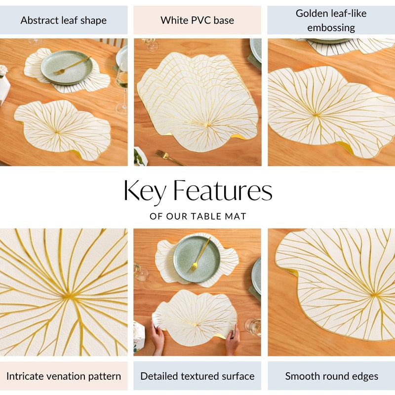 White Poplar Dinner Table Mats Set Of 6