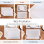 White And Cream Reversible Dining Table Mats Set Of 6
