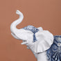 Mother & Baby White Elephant Decor Showpiece