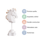 White Horse Decor Showpiece With Stand Large