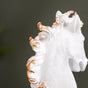 White Horse Decor Showpiece With Stand Large