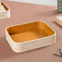 White Organiser Tray Quadrata Pattern Set Of 2