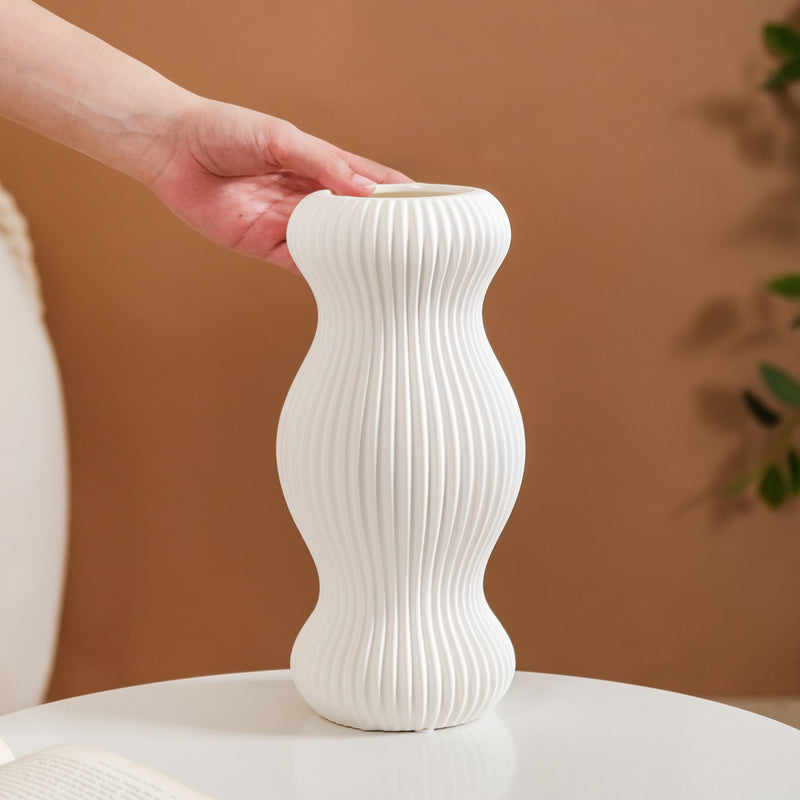 Pleated Flower Vase For Room Decor