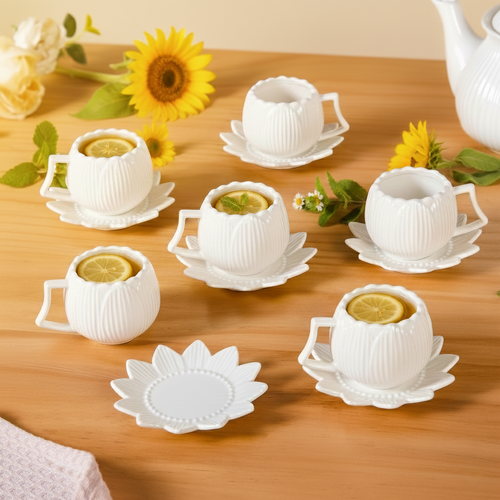 White Bloom Espresso Set Of 6 100ml