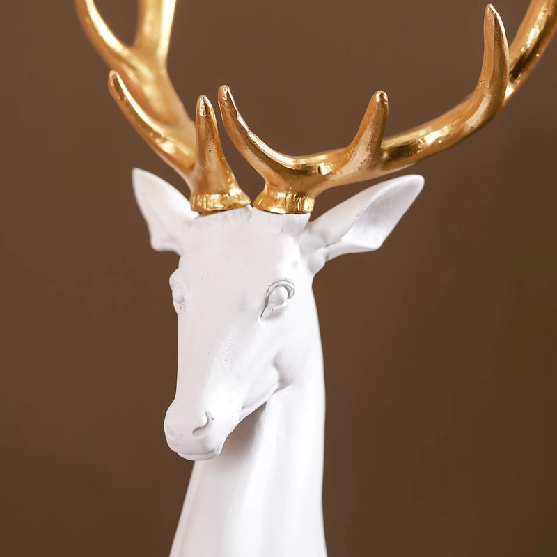 Snow Reindeer Showpiece White