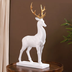 Snow Reindeer Showpiece White