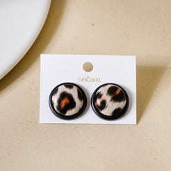 Wild Whimsy Beige Studs