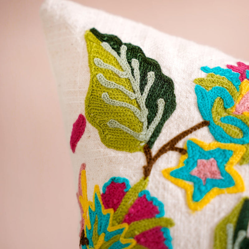 Wildflower Waltz Cotton Canvas Cushion Cover