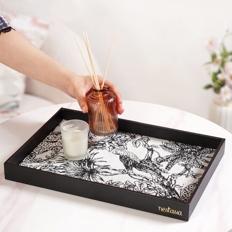 Wildlife Print Desk Organizer Tray Rectangle
