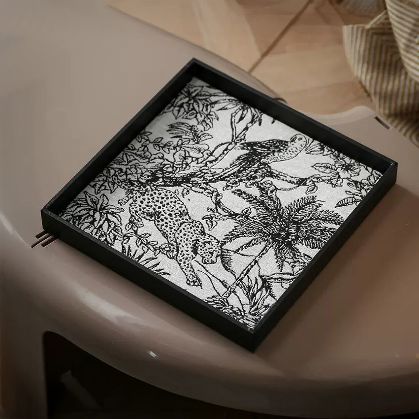 Wildlife Print Desk Organizer Tray Square