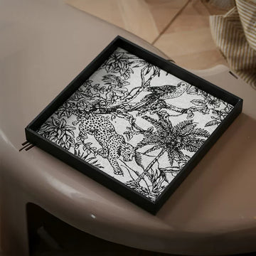 Wildlife Print Desk Organizer Tray Square