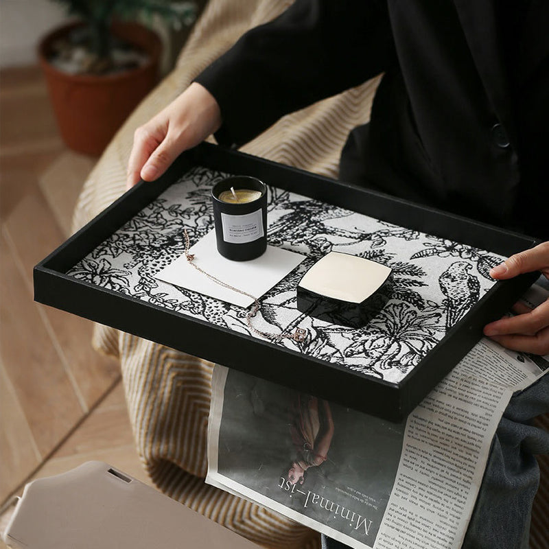 Wildlife Print Desk Organizer Tray Rectangle