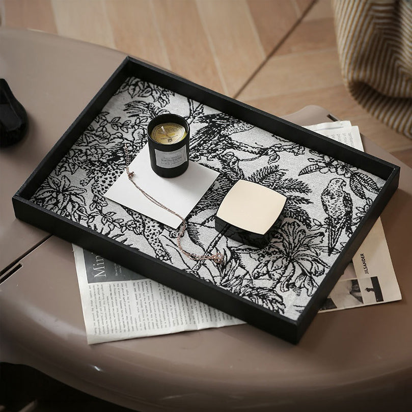 Wildlife Print Desk Organizer Tray Rectangle