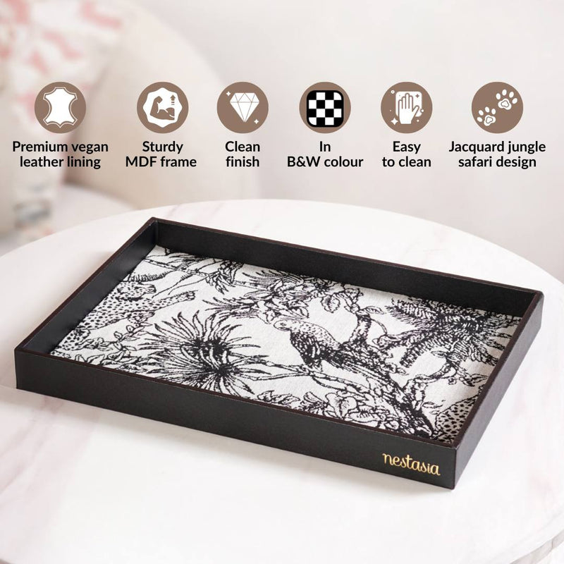Wildlife Print Desk Organizer Tray Rectangle