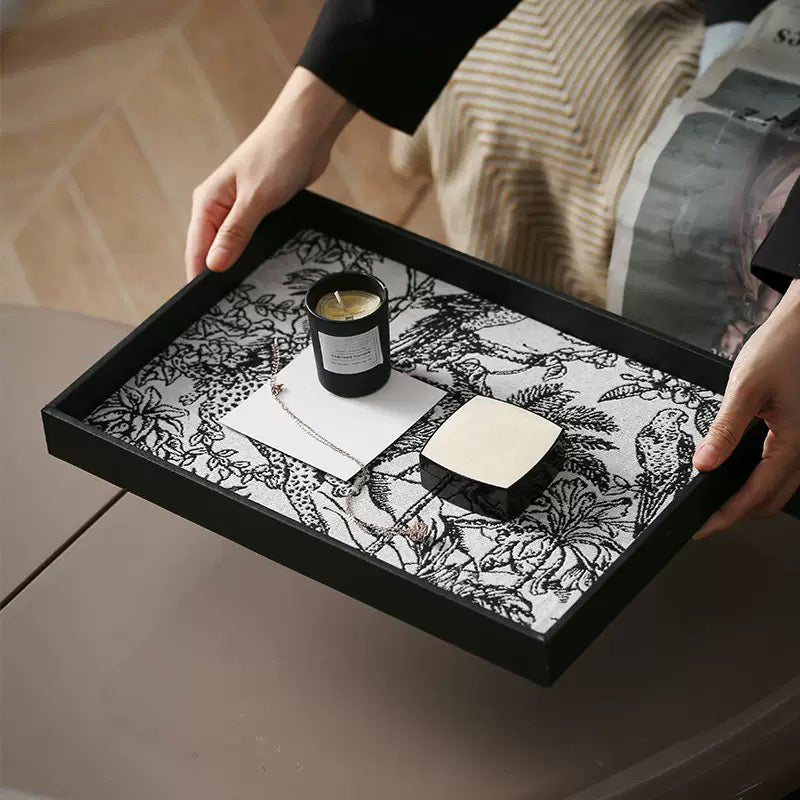 Wildlife Print Desk Organizer Tray Rectangle