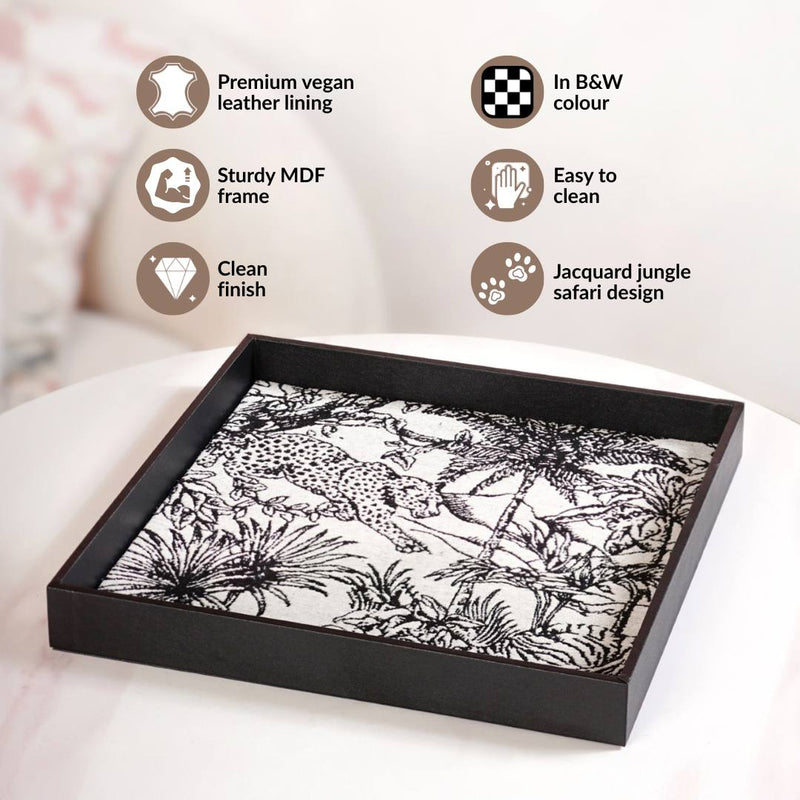 Wildlife Print Desk Organizer Tray Square