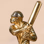 Winning Batsman Living Room Metal Decor In Gold