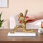 Winning Batsman Living Room Metal Decor In Gold