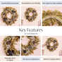Winter Blush Pink Decorative Holiday Wreath