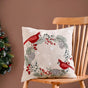 Winter Songbirds Decorative Cotton Cushion Cover 40x40cm