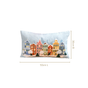 Winter Town Embroidered Cotton Cushion Cover 50x30cm