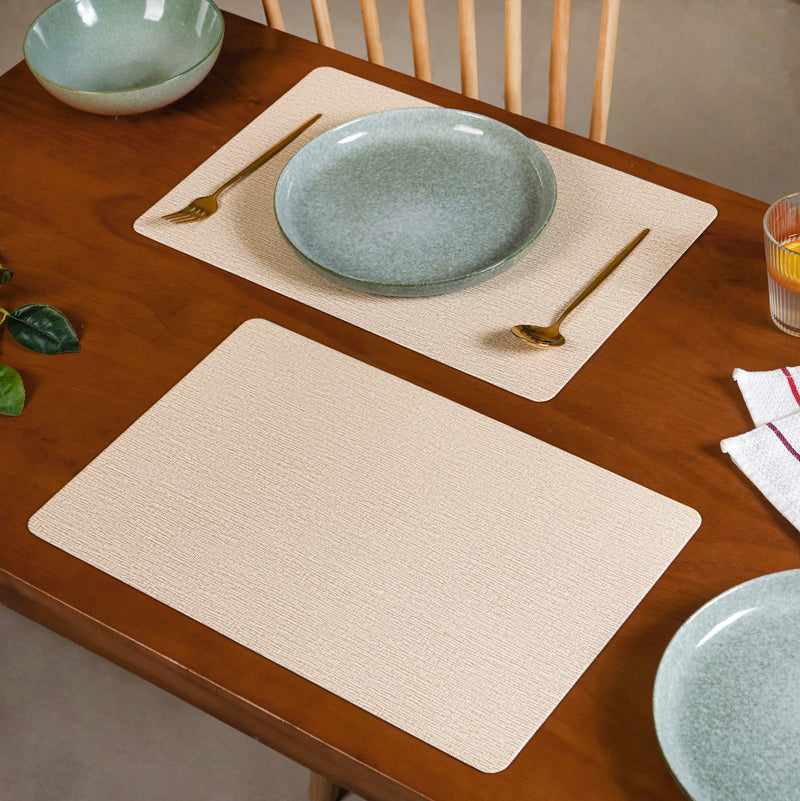 Wood Print Textile Print Placemat Set Of 6