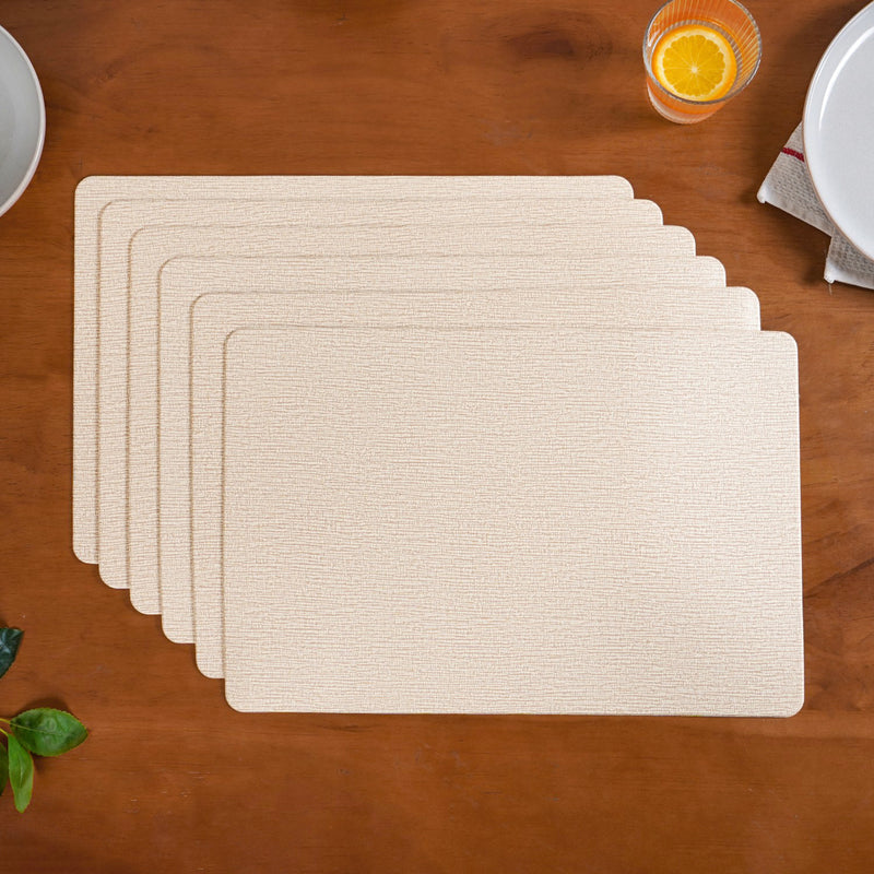 Wood Print Textile Print Placemat Set Of 6