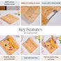 Wooden Chopping Board With Metal Handle 12 Inch