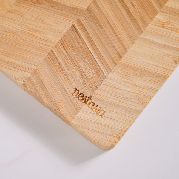 Wooden Platter With Metal Handle 12 Inch