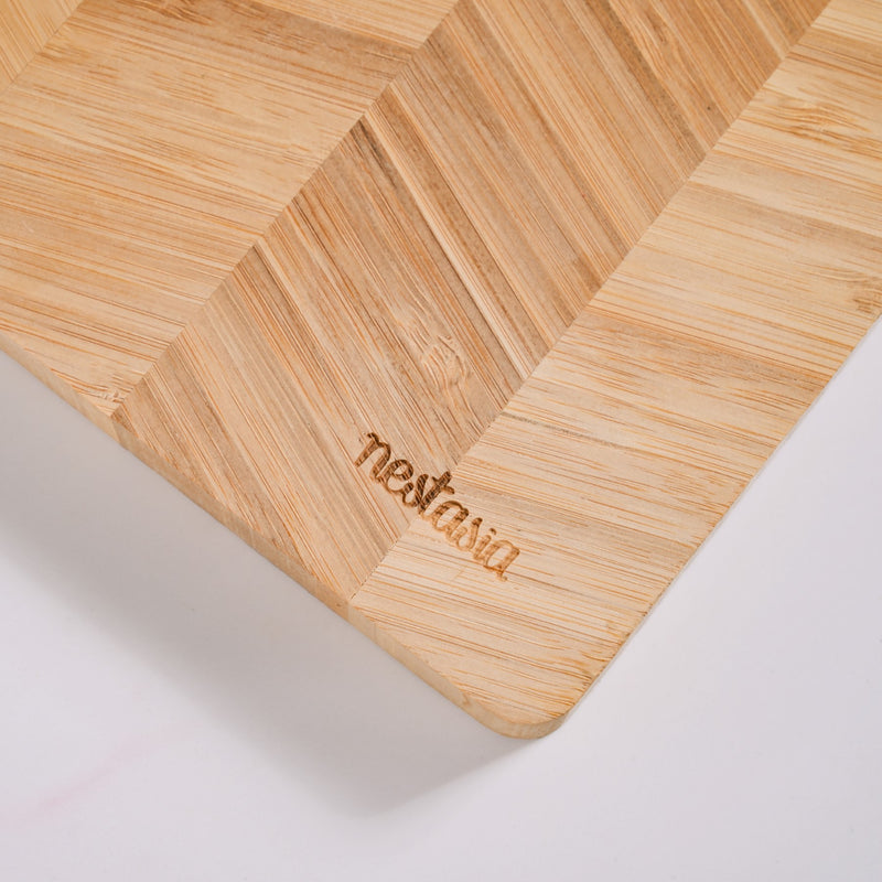 Wooden Chopping Board With Metal Handle 12 Inch