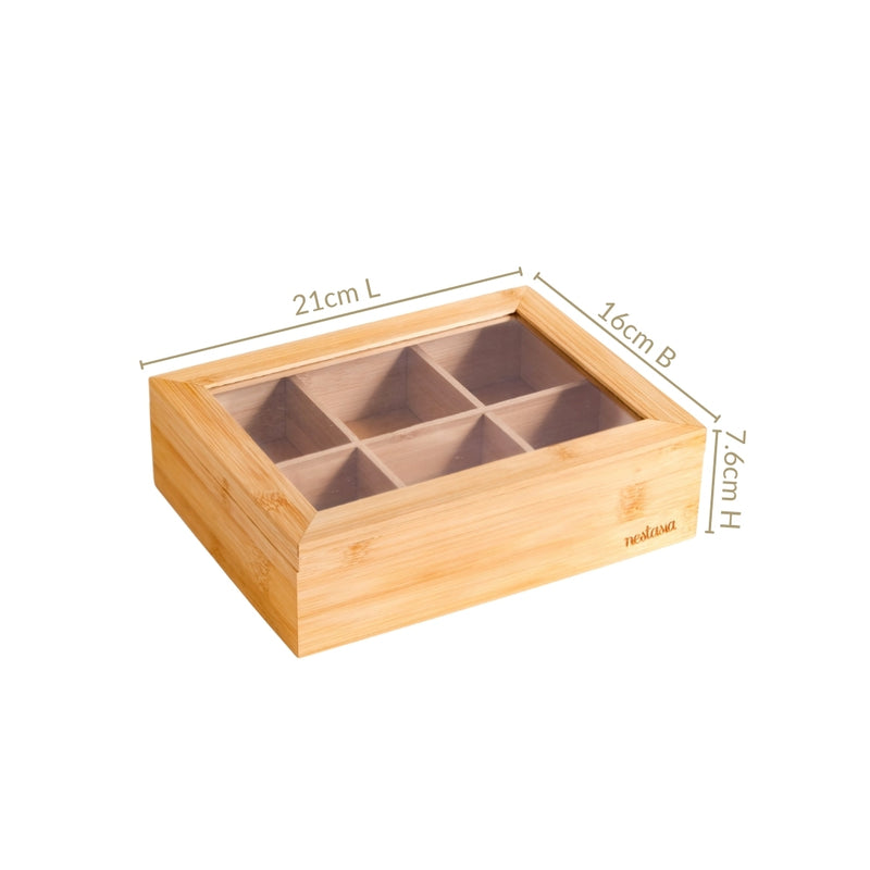 Multipurpose Wooden Storage Box With Compartments
