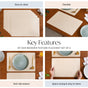 Wooden Texture Placemat Set Of 6
