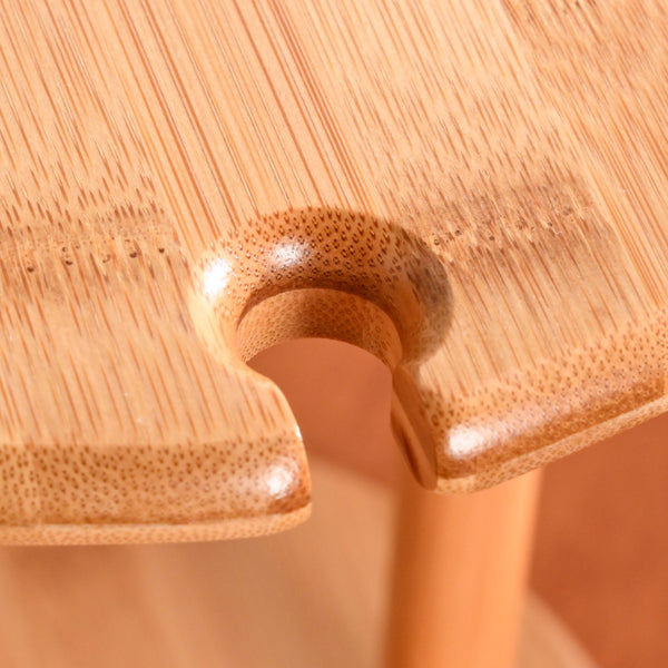 Mod Round Wooden Wine Bottle And Glass Holder