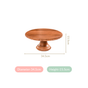 Natural Acacia Wood Beaded Cake Stand