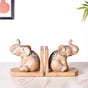 Engraved Elephants Bookends For Home Decor