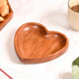 Acacia Wood Heart Dessert Plate